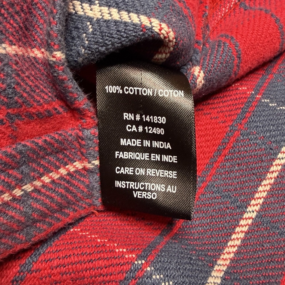 Dark Seas Division Anchor Pin Heavy Flannel Button Front Shirt Mens Medium Plaid - Picture 7 of 9